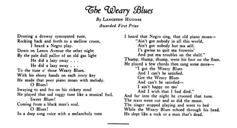 The Weary Blues And Social Progress