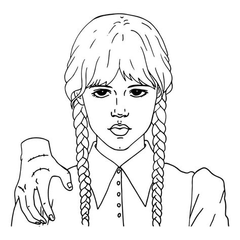 Уэнсдей картинки раскраски - Фото подборки