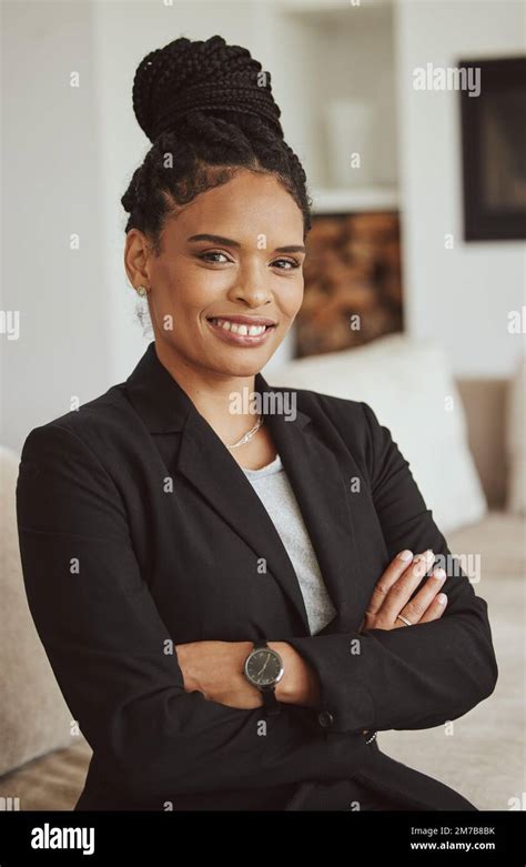 black business woman smile portrait  success vision  office