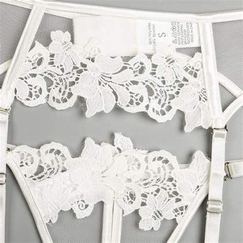 Sensual Lingerie Underwear Erotic Hollow Out Brief Sets Push Up Underwire Bra Garters Thongs