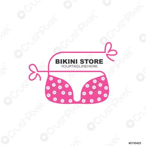 Bikini Vector Icon Illustration Stock Vector Crushpixel
