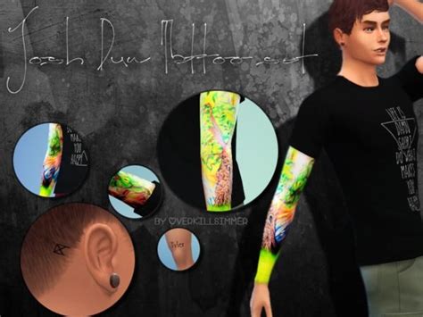 Overkill Simmer S Josh Dun Tattoo Set Sims Tattoos Sims Josh