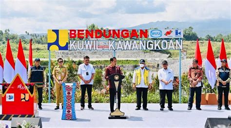 Presiden Jokowi Resmikan Bendungan Kuwil Kawangkoan Di Kabupaten