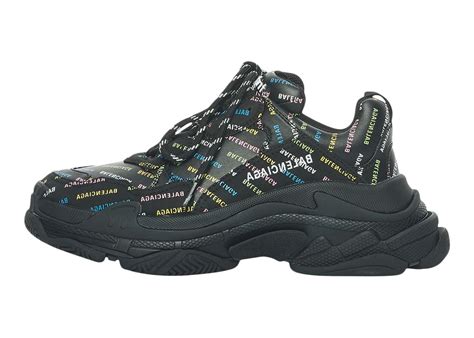 Balenciaga Triple S Allover Logo Black Multicolor 536737w2fa81083