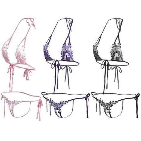 Jual B108 Bra Set Seksi Bikini Bralette Halter Crotchless Model Ikat Shopee Indonesia