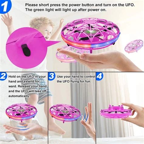Mini Ufo Drone Flying Ball Aircraft Boys Hand Controlled Drone