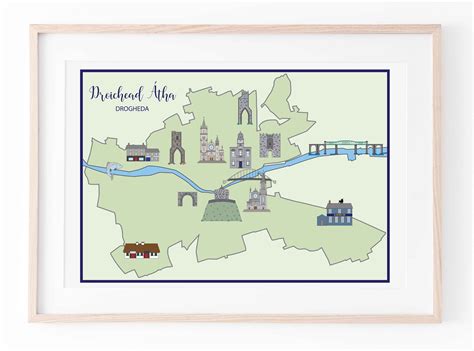 Map Of Drogheda Landscape Prints Of Ireland