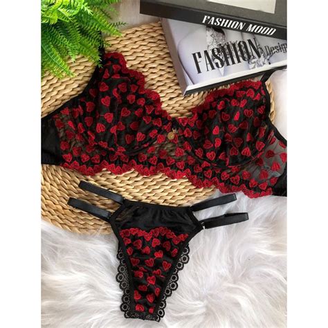 Lingerie Sensual De Renda Cora Es Sem Bojo Aro Premium Luxo Shopee Brasil