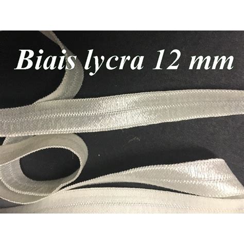 Biais Lycra Ivoire Naturel En 12 Mm Ruban Lycra Pour Lingerie Et C