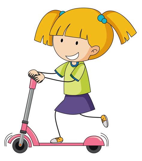 Ребенок на самокате рисунок - 52 фото