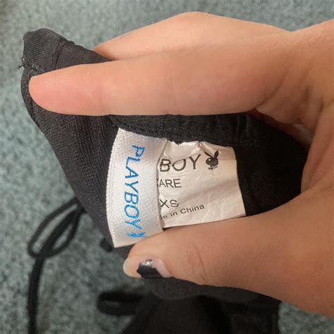 Playboy Women S Black And Gold Bikini And Tankini Tops Depop