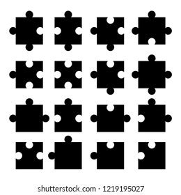 Puzzle Pieces Jigsaw Different Types Puzzle Stock Vector (Royalty Free ...