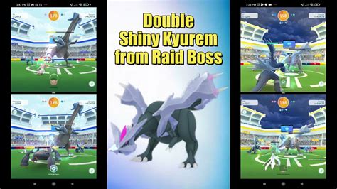 DOUBLE SHINY KYUREM FROM RAID BOSS LEVEL 5 POKEMON GO YouTube