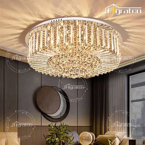 Jual Lampu Gantung Kristal Ruang Tamu Mewah Cahaya Chandelier Lampu