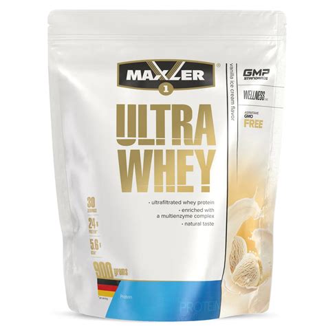 Сывороточный протеин Maxler Ultra Whey, 900 г, Ванильное мороженое ...