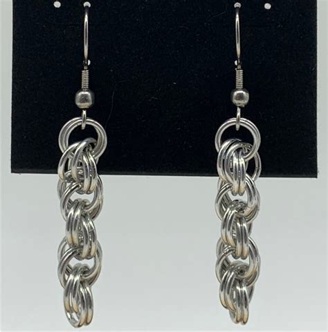 Cm Chain Maille Double Spiral Earrings Artisans On The Hill Taree