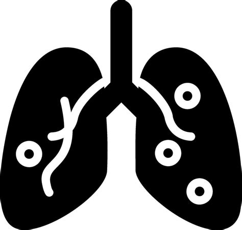 damage lungs glyph icon  vector art  vecteezy