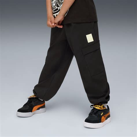 Buzo Cargo Puma X Hot Wheels Para Ni Os Negro Puma