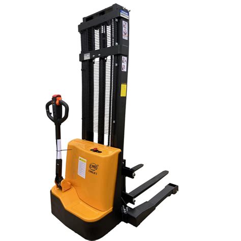 Full Powered Electric Straddle Stacker 3300 Lb 118 Lift Fully