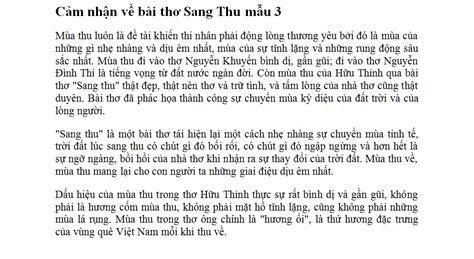 7 Bài Phân Tích Bài Thơ Sang Thu Của Hữu Thỉnh Hay Chọn Lọc