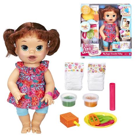 Baby Alive Super Snacks Snackin Sara Doll Brunette