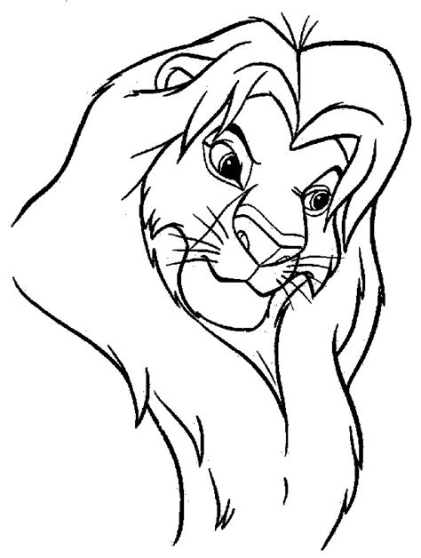 Coloriage Simba Gratuit à Imprimer