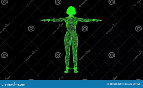 3D Naked Female Body In BDSM Outfit On Black Bg BDSM Accessory Nipple