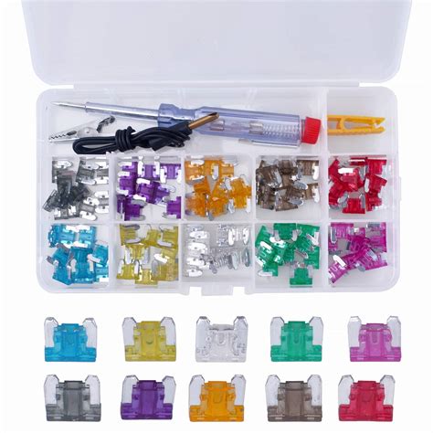 100pcs Assorted Auto Car Boat Truck Standard Mini Blade Fuse Set Car Blade Fuses