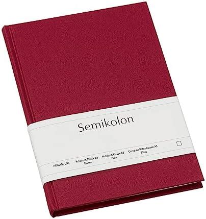 Semikolon 351217 Notizbuch Classic A5 Blanko 160 Seiten