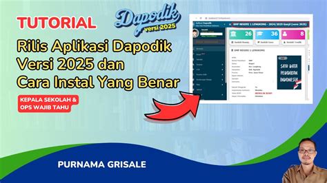 Rilis Aplikasi Dapodik Versi Cara Instal Yang Baik Dan Benar