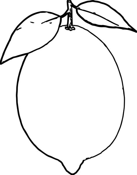 Lemon Coloring Page