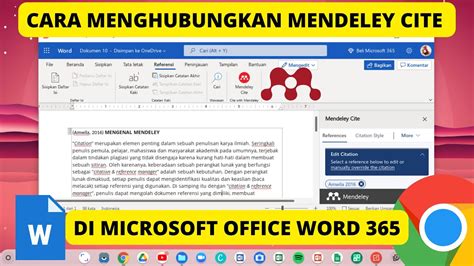 Cara Menambahkan Mendeley Cite Di Microsoft Office Word