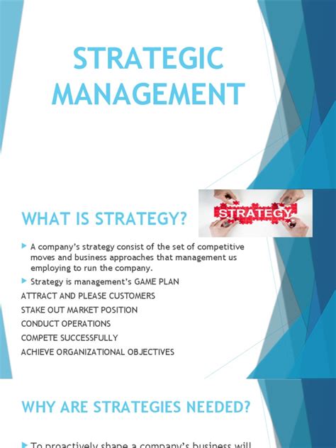 Chapter 1 Strategic Management Pdf Strategic Management Policy