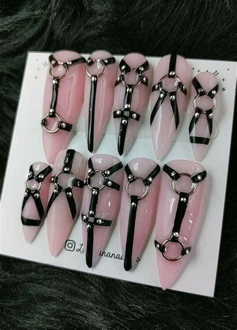Nude Bondage Press On Nails Etsy