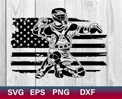 Baseball Catcher Svg Softball Catcher Svg Sublimation Print Etsy