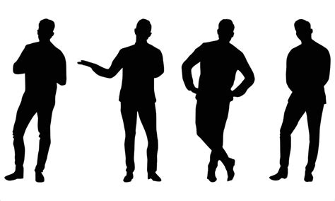 Man Silhouette Standing Vector Art, Icons, and Graphics for Free Download