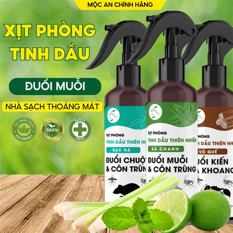 Xịt Phòng Tinh Dầu Sả Chanh Bạc Hà Quế Bạch Đàn Chanh MỘC AN Xịt Thơm ...