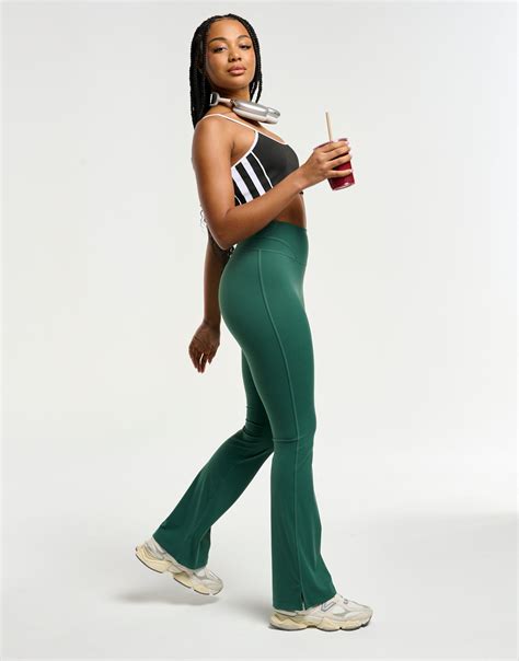 Green Flare Leggings Flare Tights Echt