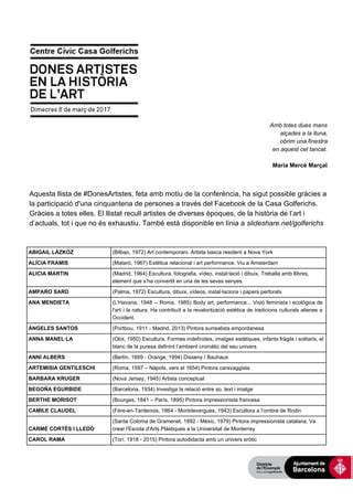 Dones artistes en la història de l art PDF