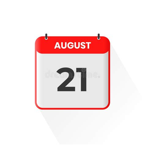 st august calendar icon august  calendar date month icon vector