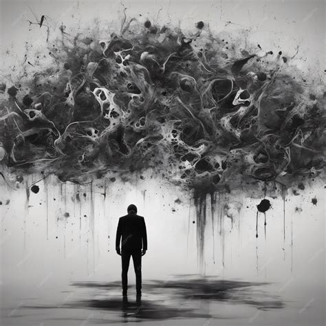 Premium Photo | Mental Health Depression and Anxiety Heavy Burden