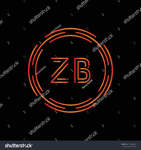 Initial ZB Logo Design Vector Template Digital Royalty Free Stock