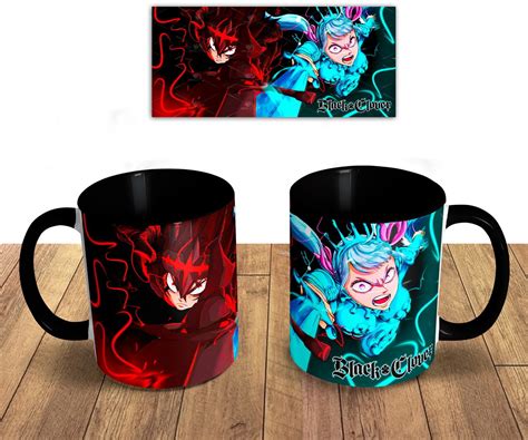 Caneca Kit Personalizado Asta E Noelle Black Clover Md02 Elo7