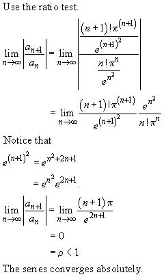 Calculus Testing The Convergence Of Sum Limits N 1 Infty Frac