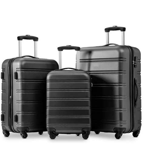 Lot De Valises Rigide En Abs Valise Roulettes Valise De Voyage