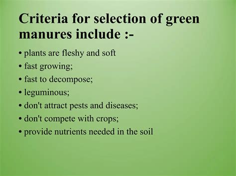 green manuring