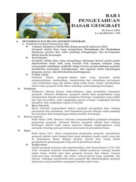 A Pengertian Dan Ruang Lingkup Geografi Pdf