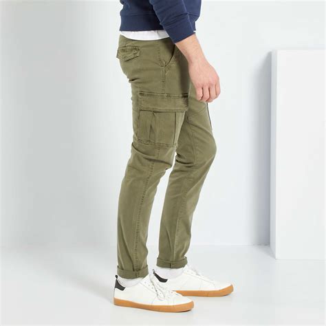 Pantalón slim tipo cargo Hombre talla S XXL AZUL Kiabi 20 00