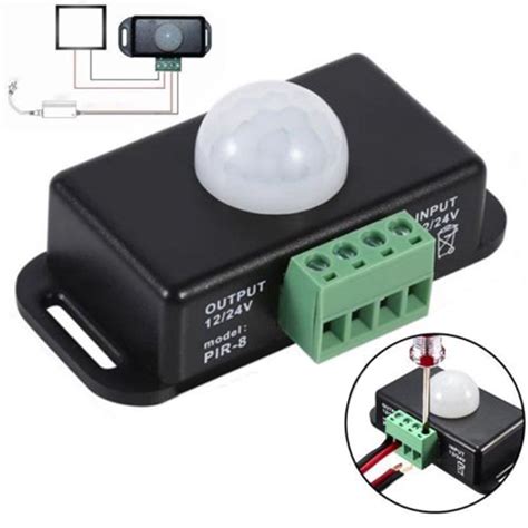 DC 12V Automatic Infrared PIR Motion Sensor Timer Switch For LED Light