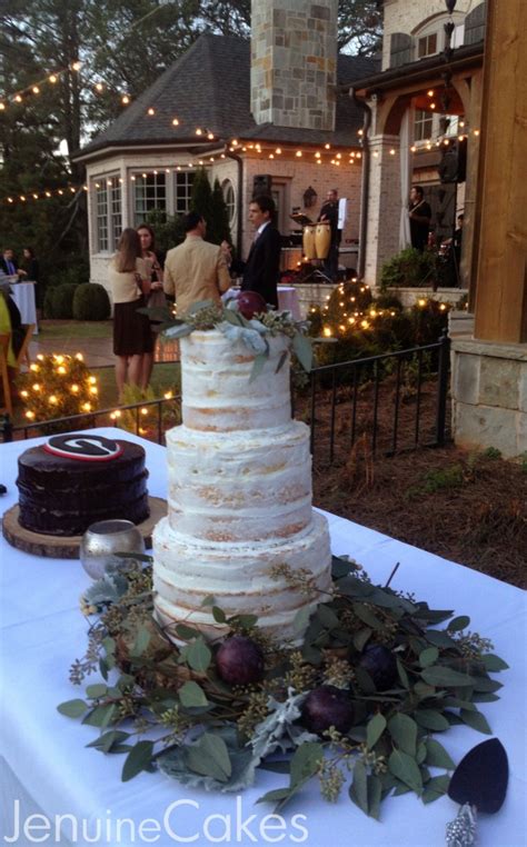 Rustic Naked Wedding Cake Jenuine Cakes
